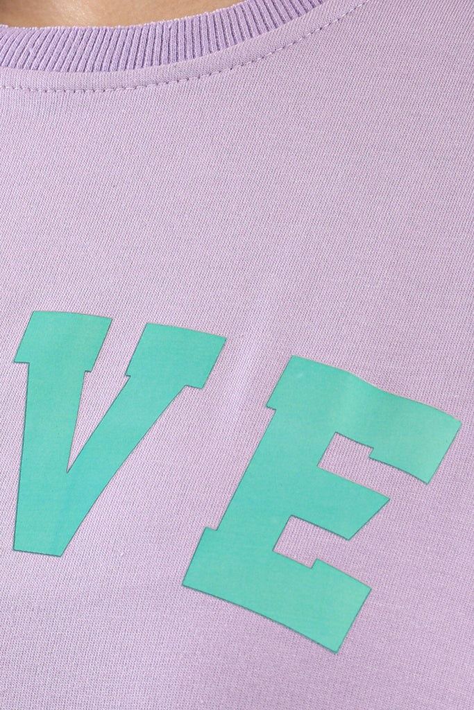 كارينا بلوزة نسائي كم 3/4 مطبوع عليها "Love"