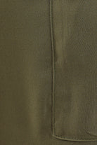 كارينا جمبسوت بيجامة سادة بجيوب ورباط زيتوني