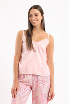 كارينا بلوزة بيجامة بدون أكمام بحمالات