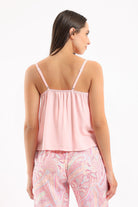 كارينا بلوزة بيجامة بدون أكمام بحمالات