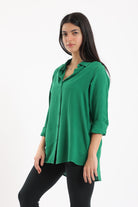 كارينا قميص بأكمام طويلة سادة نسائي