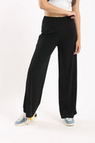 كارينا بنطال واسع سادة مريح مطاطي نسائي