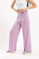 كارينا بنطال واسع سادة مريح مطاطي نسائي