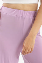 كارينا بنطال واسع سادة مريح مطاطي نسائي