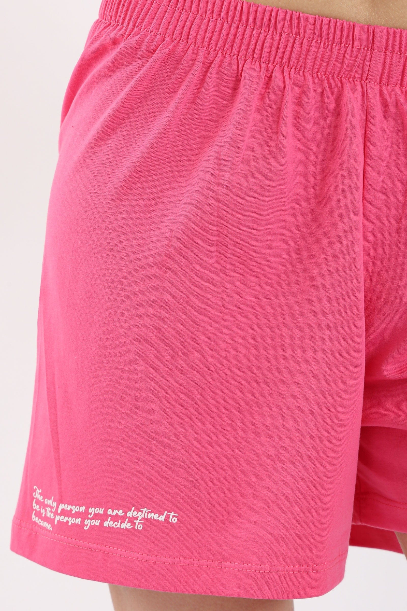 كارينا طقم بيجامة بطبعة ميكي ماوس تيشيرت وشورت فوشيا