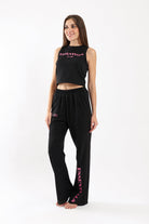 كارينا طقم بيجامة توب كت وبنطلون بطبعات