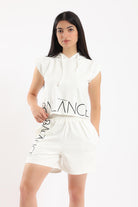 كارينا طقم بيجامة بلوزة بهودي وشورت