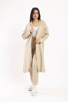 كارينا بنطلون رياضي نسائي واسع بخصر مكشكش بيج