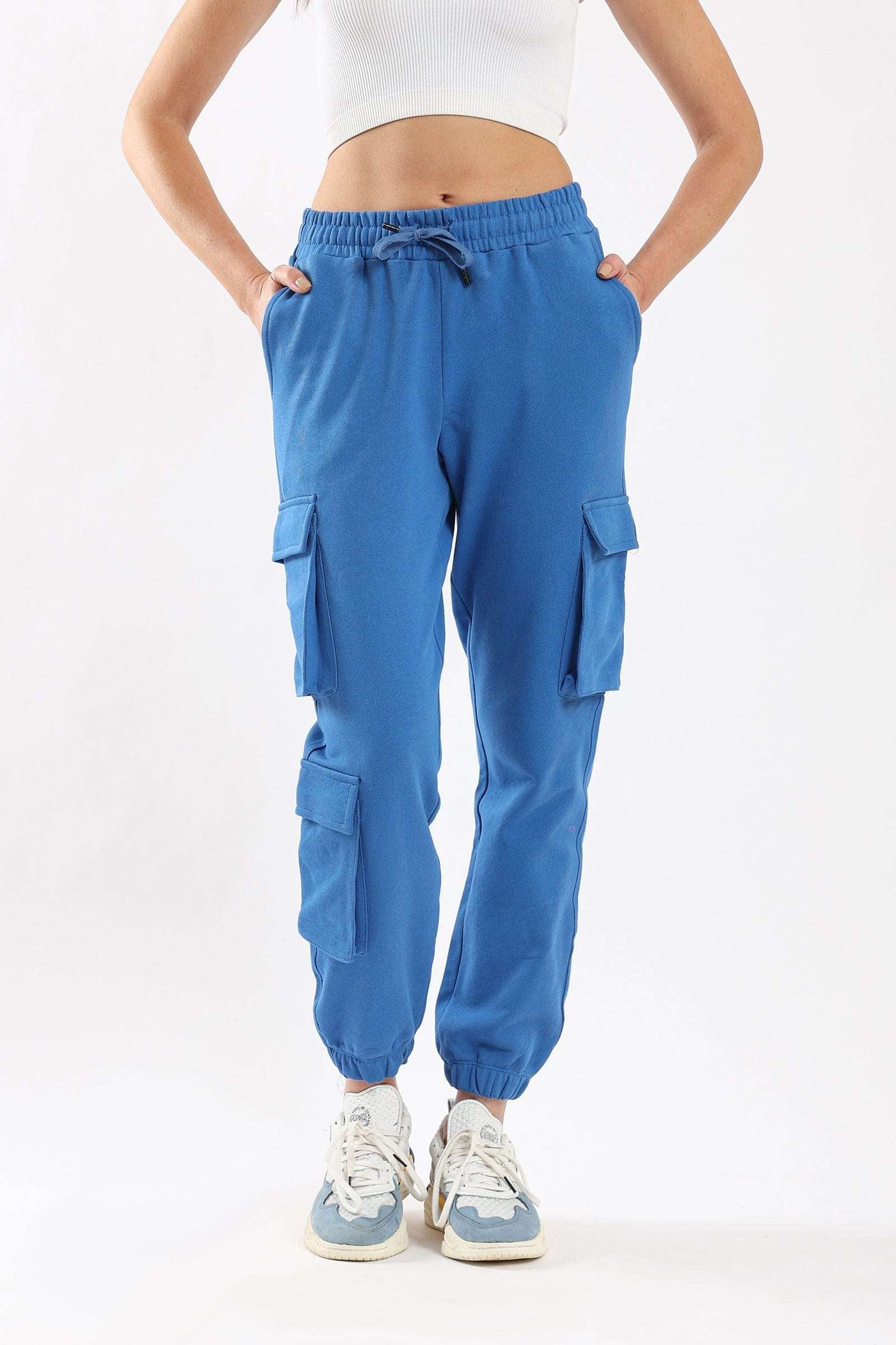 كارينا بنطلون كارجو نسائي بجيوب أمامية بخصر مطاطي