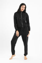 كارينا بنطلون بيجامة واسع خصر مرتفع بأساور