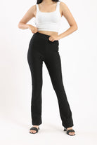 كارينا بنطلون هاي ويست أسود أسود