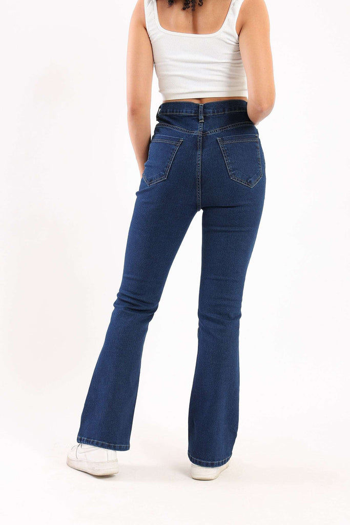 Cotton Flared Jeans