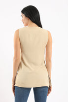 كارينا بلوزة بلا أكمام سادة نسائي