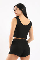 كارينا طقم بيجامة توب وشورت مضلع