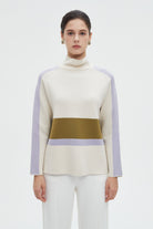 ميكا بلوزة نسائية شتوية ألوان بكم طويل ورقبة عالية