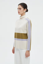 ميكا بلوزة نسائية شتوية ألوان بكم طويل ورقبة عالية