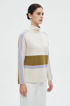 ميكا بلوزة نسائية شتوية ألوان بكم طويل ورقبة عالية