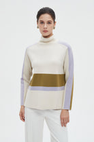 ميكا بلوزة نسائية شتوية ألوان بكم طويل ورقبة عالية