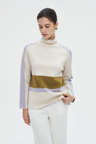 ميكا بلوزة نسائية شتوية ألوان بكم طويل ورقبة عالية