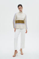 ميكا بلوزة نسائية شتوية ألوان بكم طويل ورقبة عالية