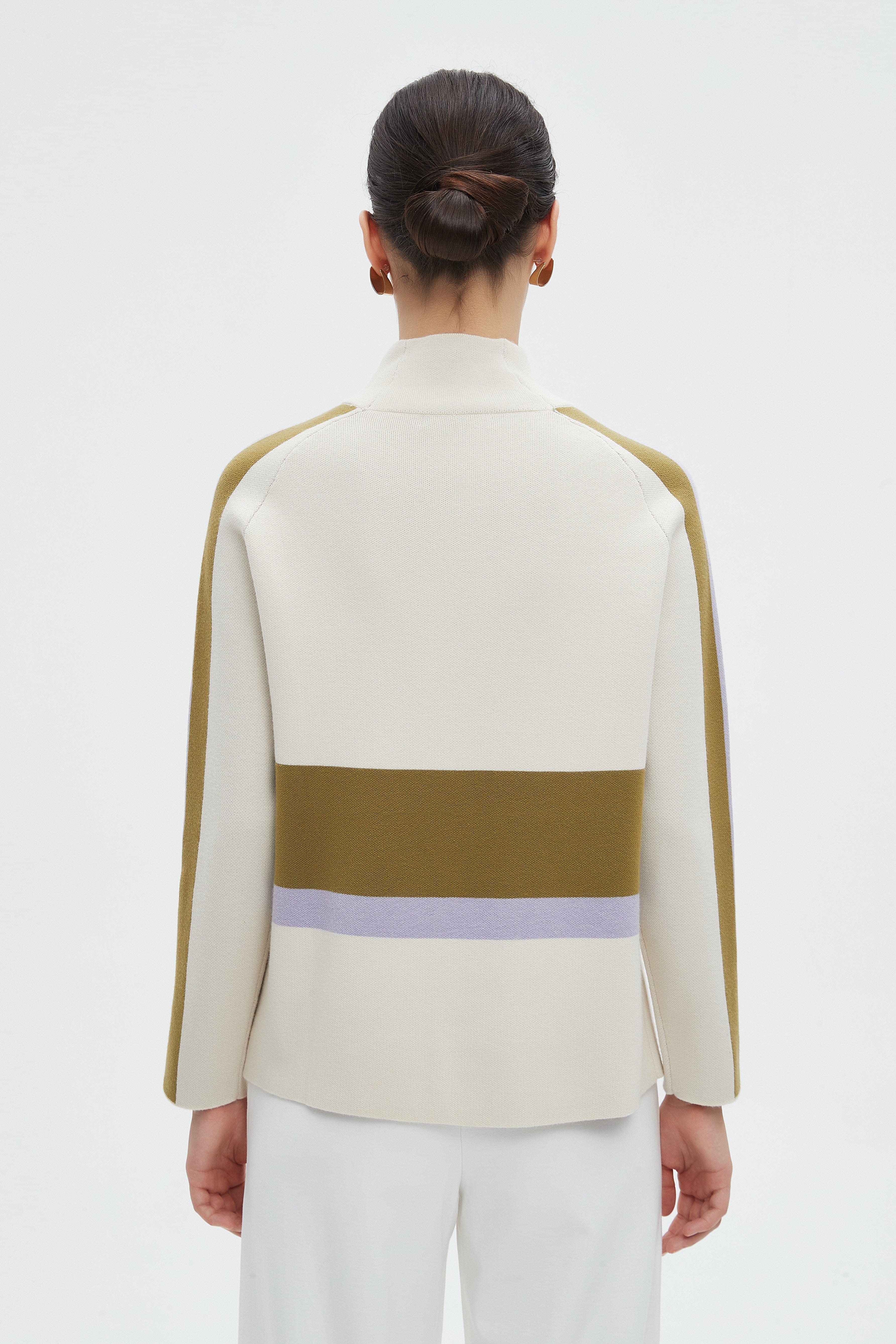 ميكا بلوزة نسائية شتوية ألوان بكم طويل ورقبة عالية