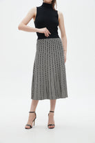 ميكا تنورة ميدي نسائية منسوجة