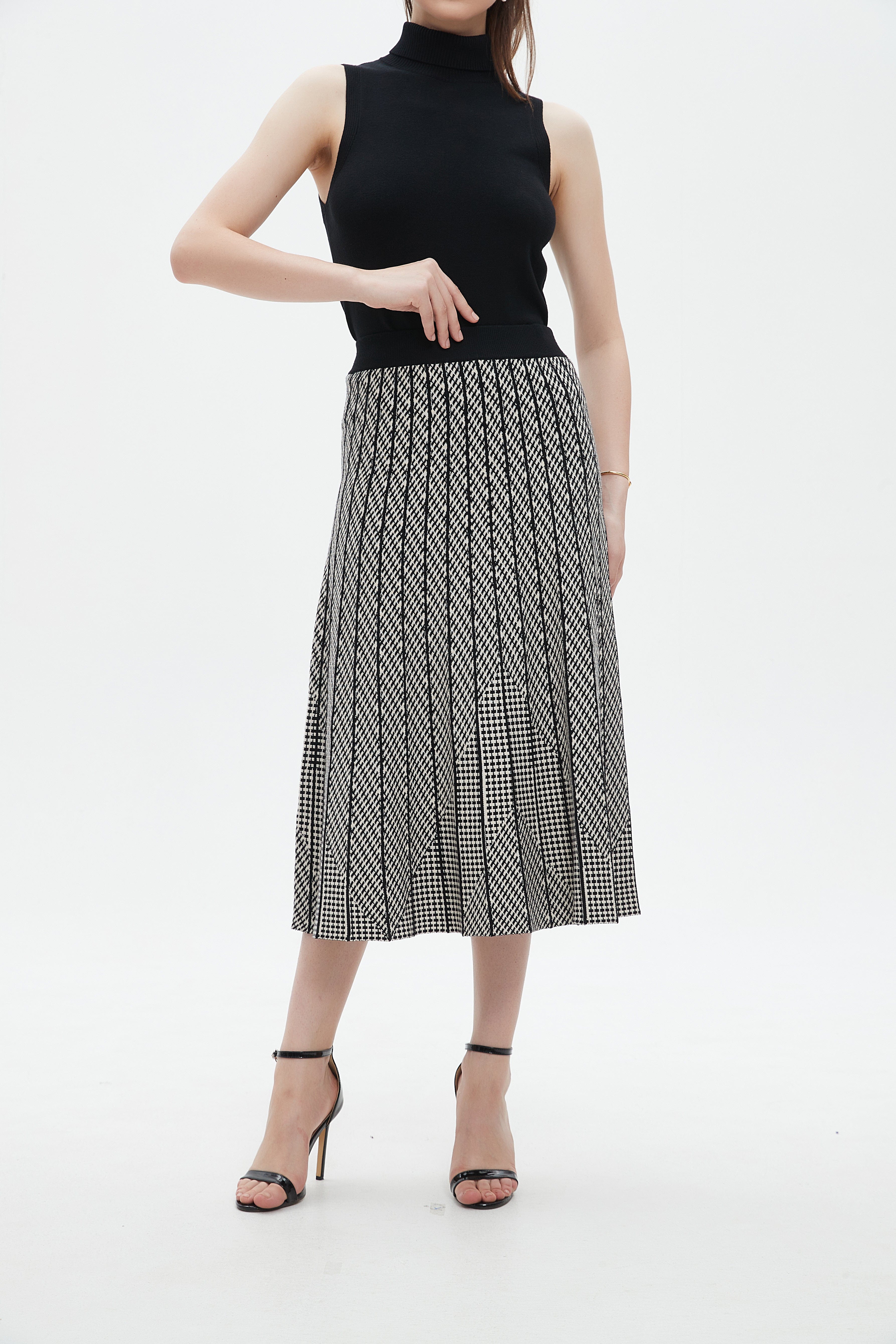 ميكا تنورة ميدي نسائية منسوجة