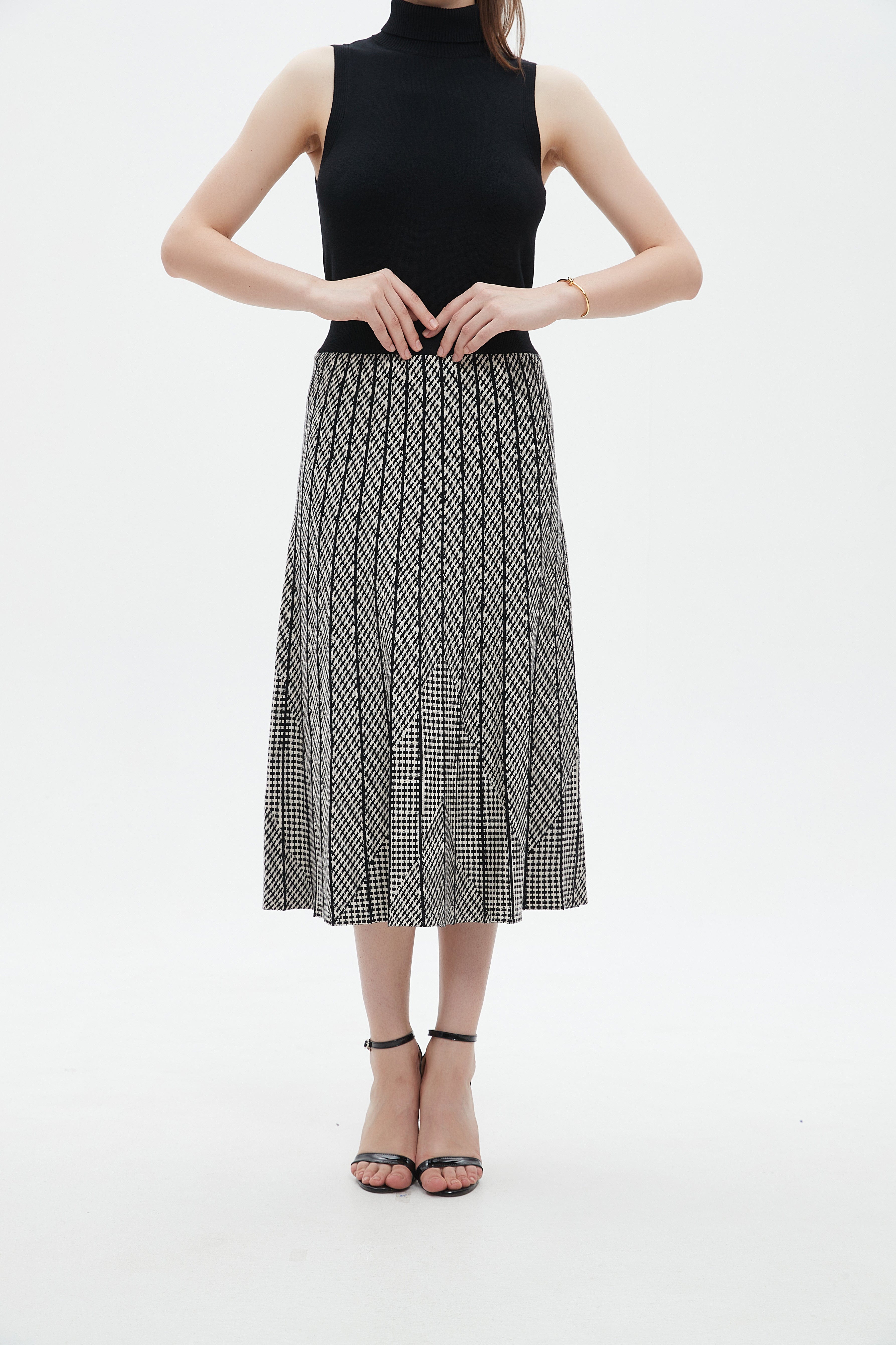 ميكا تنورة ميدي نسائية منسوجة