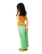 جينجرسنابس بنطلون بيبي بنات مربعات بجيوب جانبية واسع