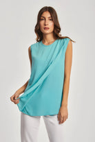 داليدرس بلوزة نسائة سادة بدون أكمام