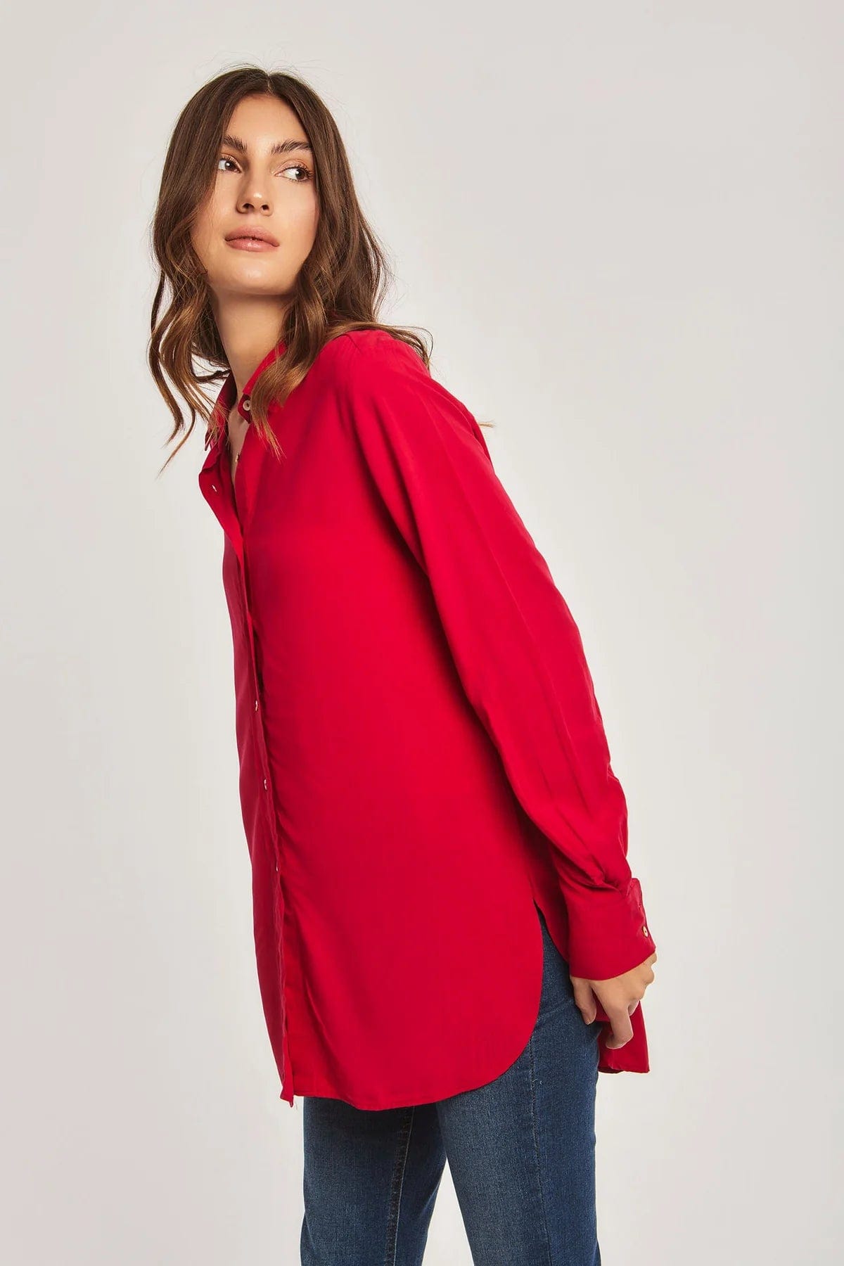 داليدرس بلوزة نسائية سادة مفتوح من الجانبين