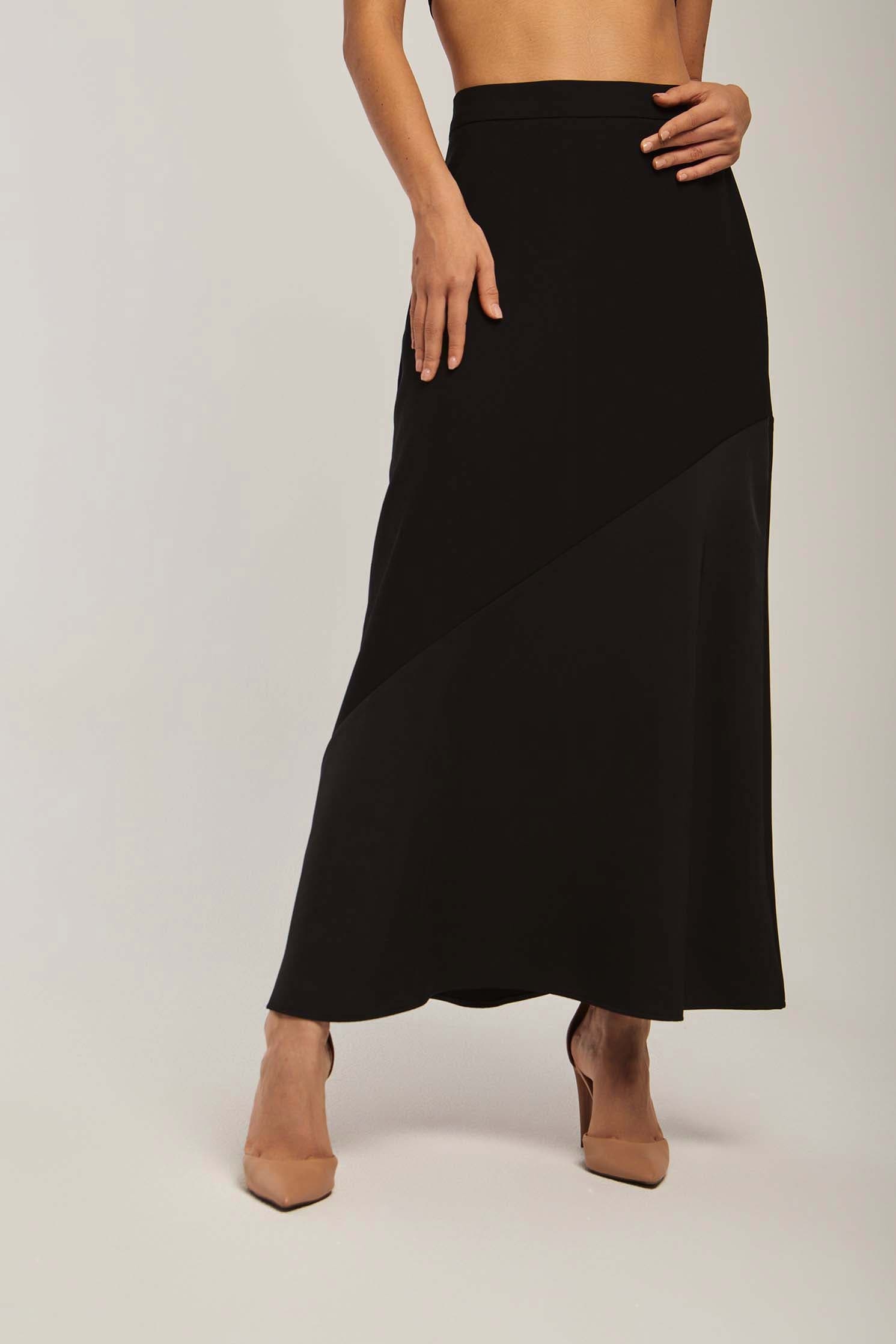 داليدرس تنورة نسائية طويلة بخصر مرتفع أسود