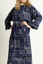 داليدرس فستان نسائي ميدي بنمط مربعات أسود سحلبي