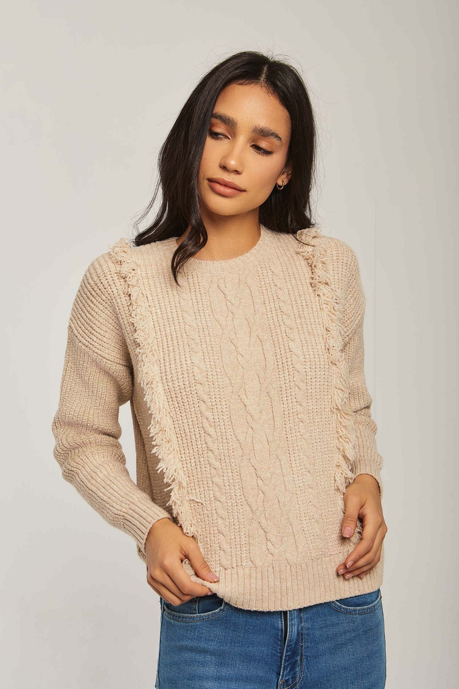 داليدرس بلوفر نسائي منسوج بكرانيش أوف وايت