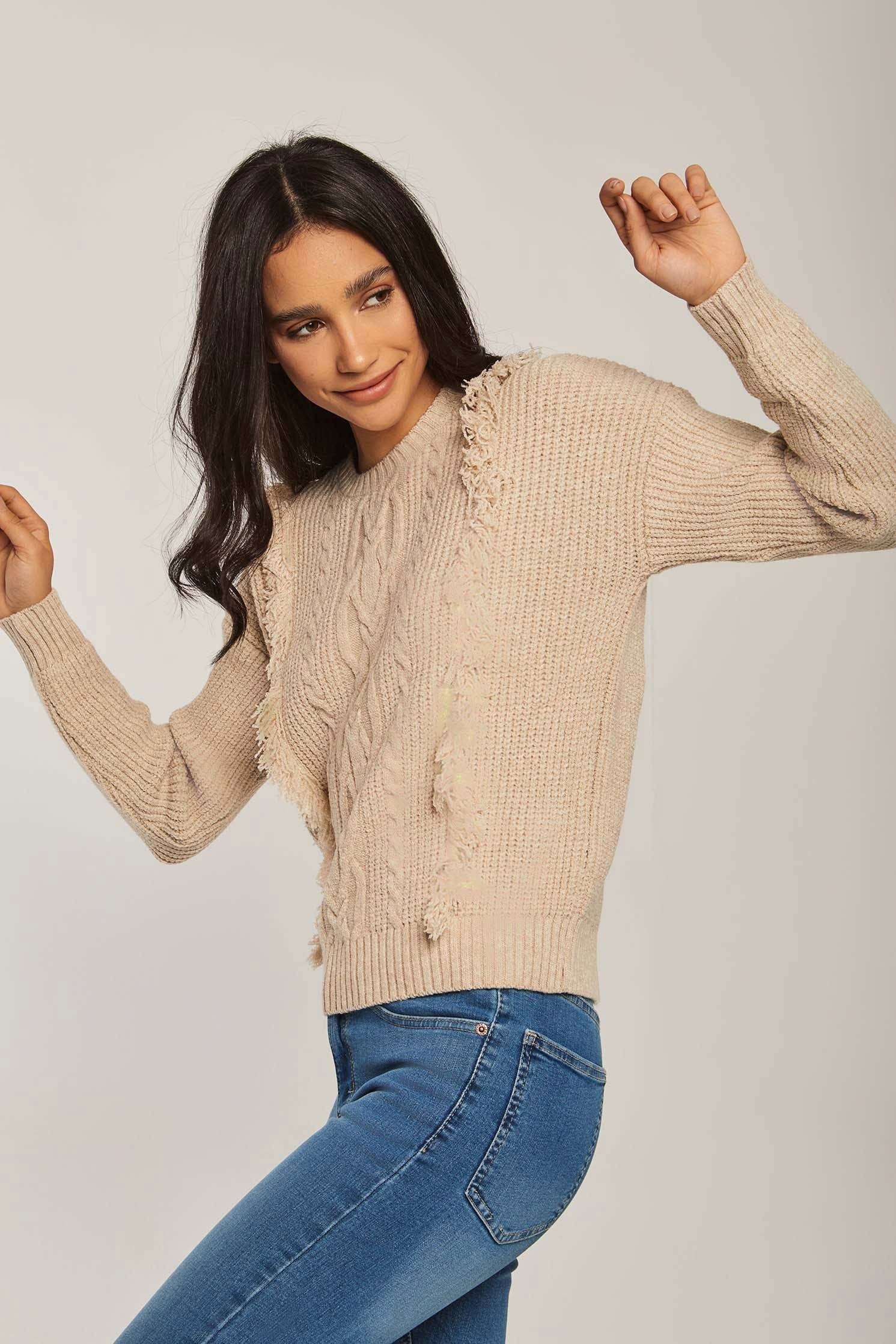 داليدرس بلوفر نسائي منسوج بكرانيش أوف وايت