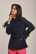 داليدرس بلوزة نسائية بكرانيش في المنتصف