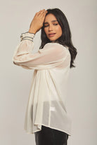 داليدرس بلوزة نسائي شيفون بكرانيش أبيض