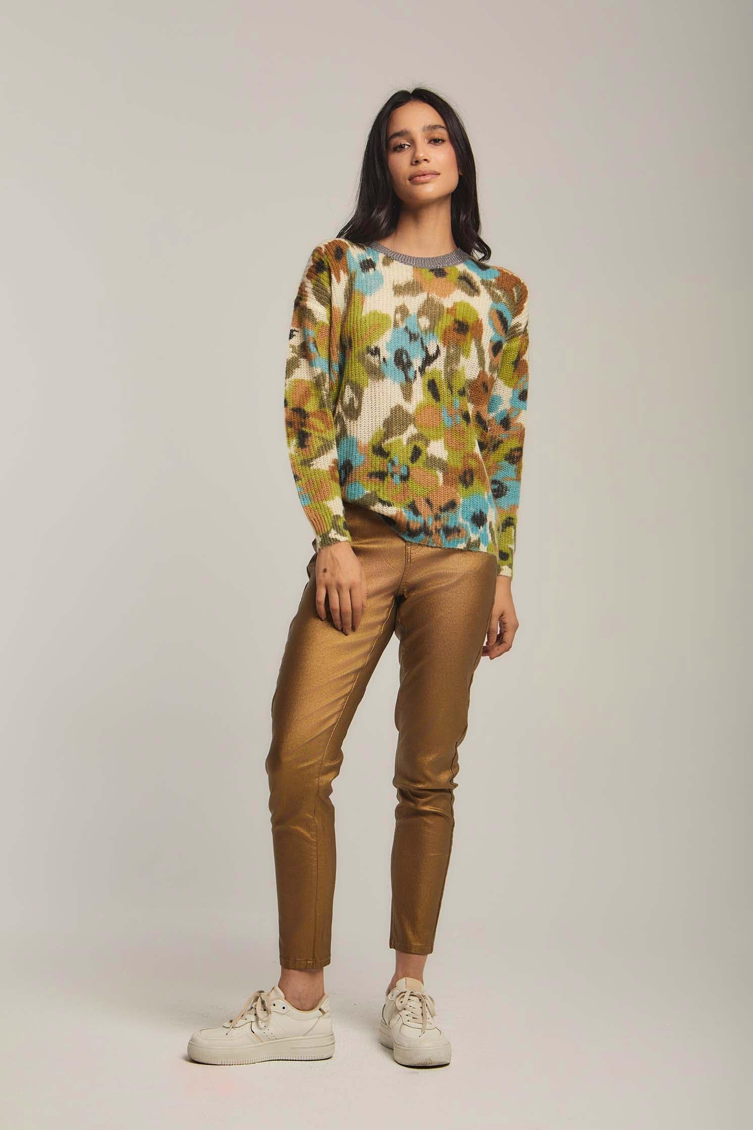 داليدرس بلوفر نسائي منسوج متعدد  الألوان متعدد الألوان