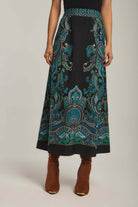 داليدرس تنورة نسائية بخصر مرتفع ميدي متعدد الألوان