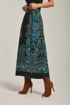 داليدرس تنورة نسائية بخصر مرتفع ميدي متعدد الألوان