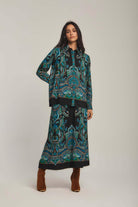 داليدرس تنورة نسائية بخصر مرتفع ميدي متعدد الألوان