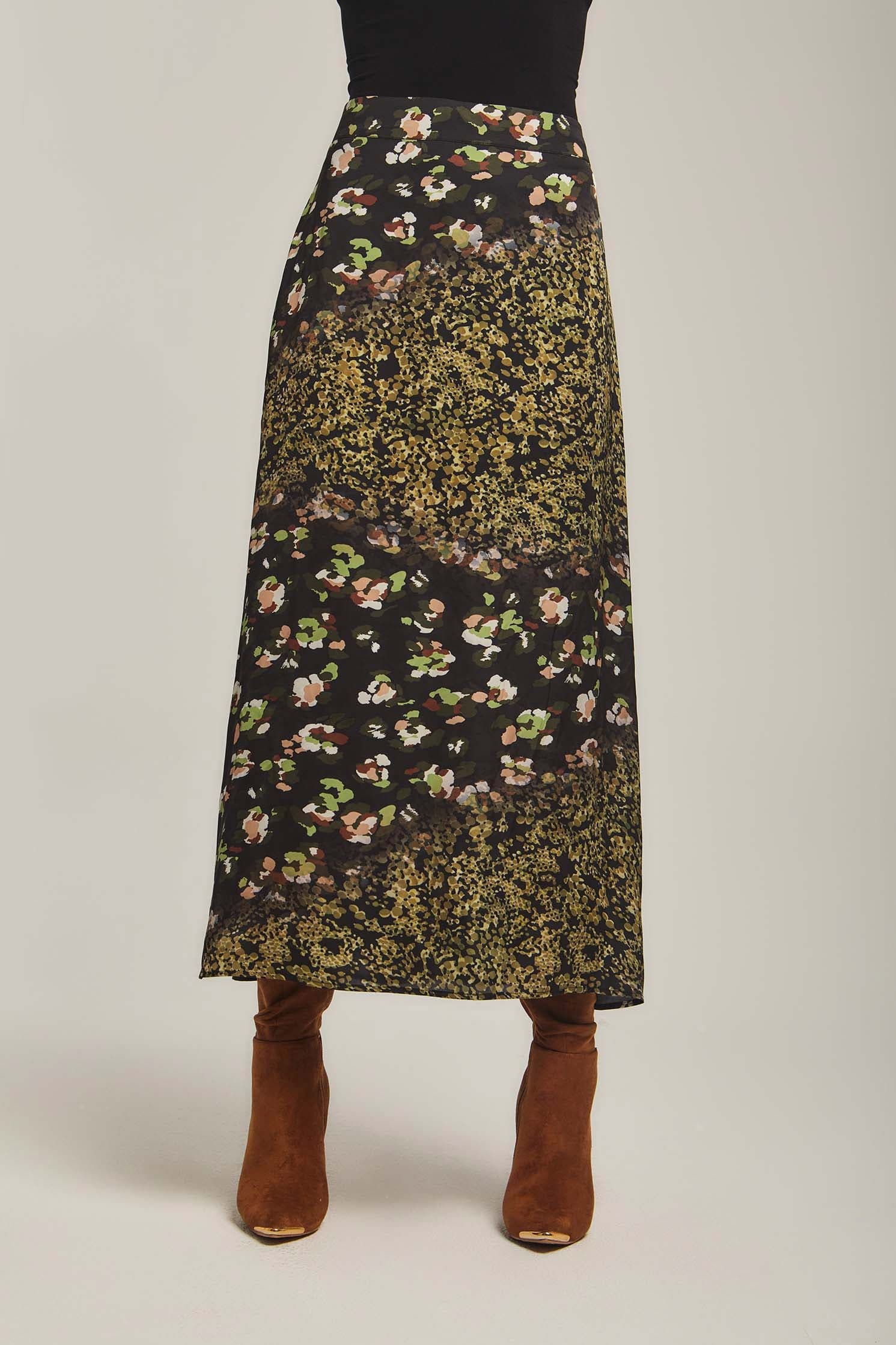 داليدرس تنورة نسائية ميدي مشجرة متعدد الألوان