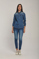 داليدرس بنطلون جينز نسائي بتطريز عالجيب نيلي وسط