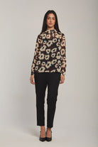 داليدرس بلوزة نسائية شفون مشجرة مطبوعة