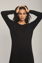 داليدرس فستان نسائي اسود ساده