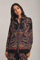 داليدرس بلوزة نسائية مزخرفة شيفون متعدد الألوان