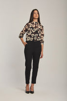 داليدرس بنطال نسائي رمي سادة بأزرار على الجانبين أسود