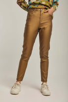 داليدرس بنطال نسائي ذهبي لامع ذهب