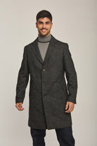 داليدرس بالطو رجالي طويل سادة أسود