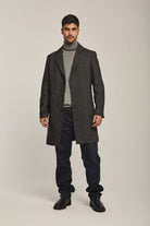 داليدرس بالطو رجالي طويل سادة أسود